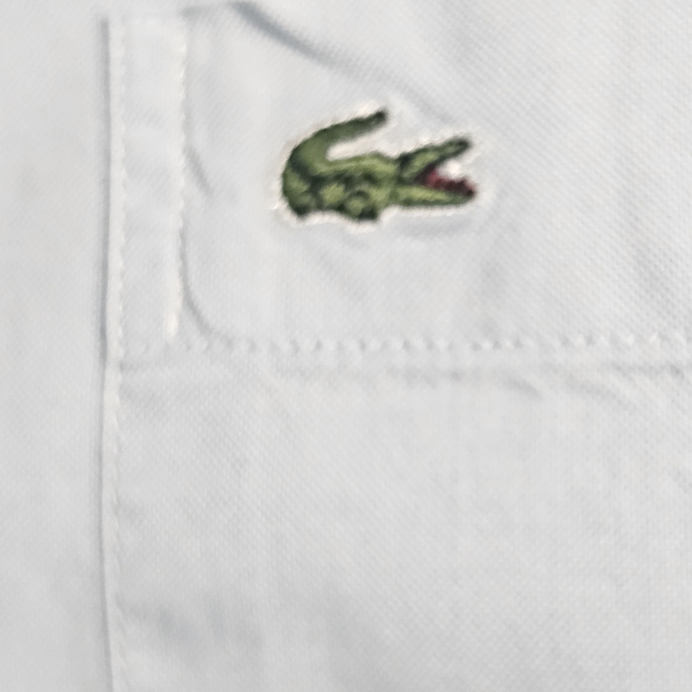 Lacoste Mens Sz 42 Long Sleeve light blue soft denim Shirt Regular Fit - Picture 6 of 12